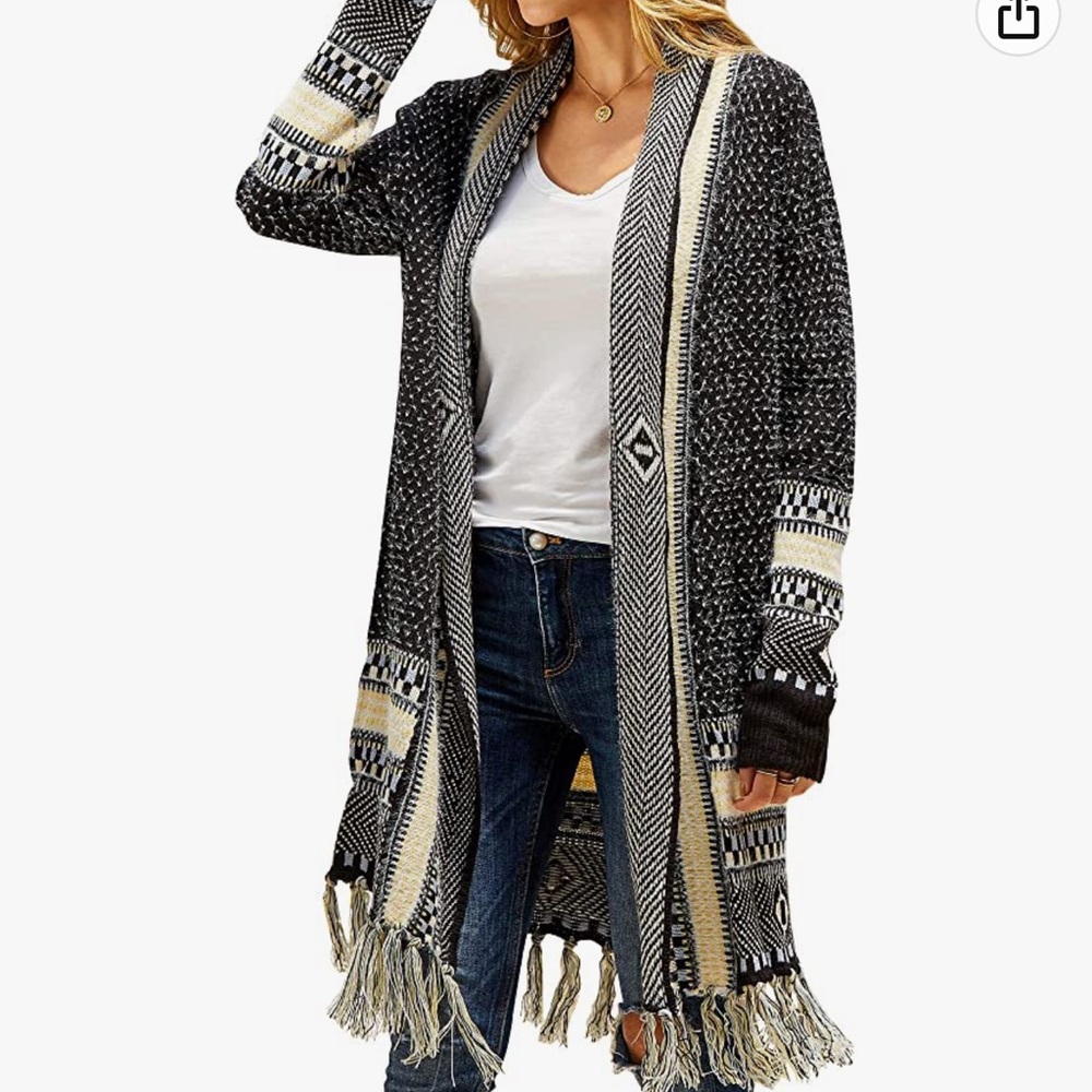 Boho cardigan sweater